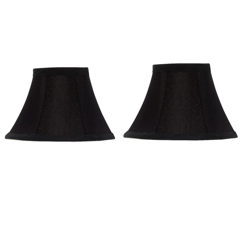 Shades Silk inch Lamp Black of Chandelier Gold with 6 2 Set Lining