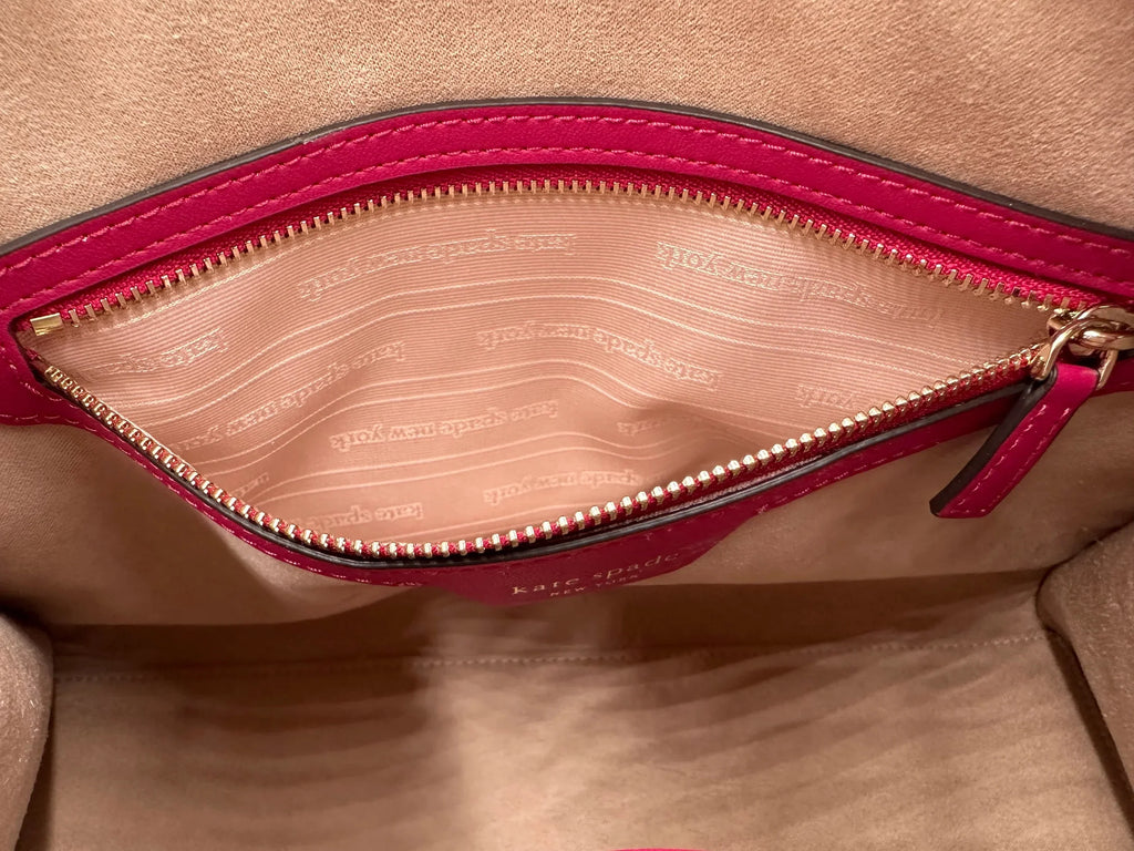 Satchel Colorblocked Medium - Kate Multi Top Spade Zip Knott Renaissance Rose