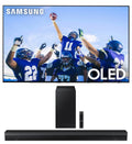 Upscaling OLED Samsung TV (2023) with QN55S90CAFXZA 2.1ch Subwoofer 4K 55" Smart AI Soundbar and Audio with HW-B550 Dolby with a Samsung