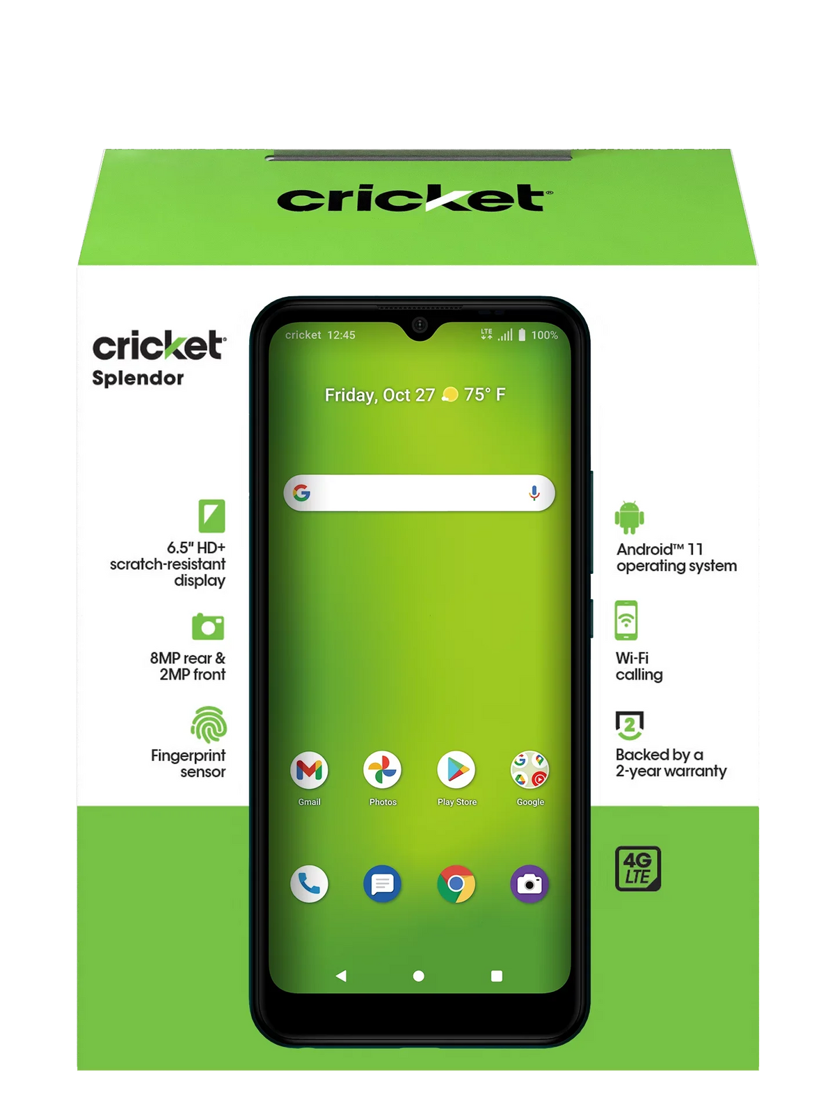 Rainforest Green 32GB, - Smartphone Prepaid Cricket Wireless Splendor,