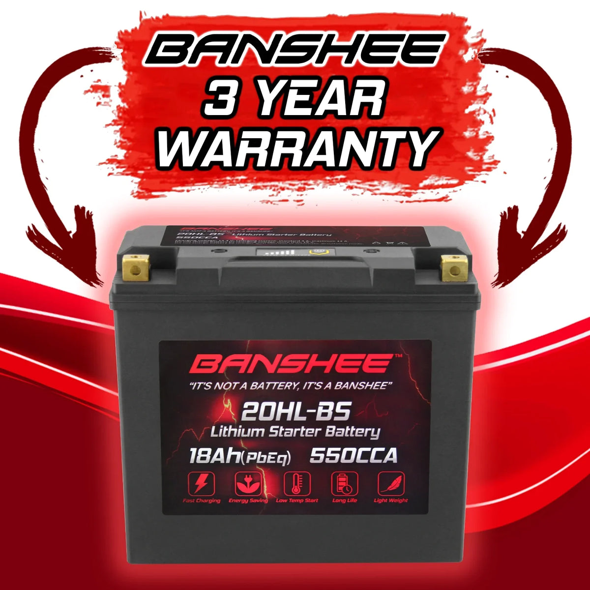 SVHO Battery Motorsports 2014 Banshee Compatible 20L-BS Yamaha LiFePO4 FC1800 2020 with FX WaveRunner to