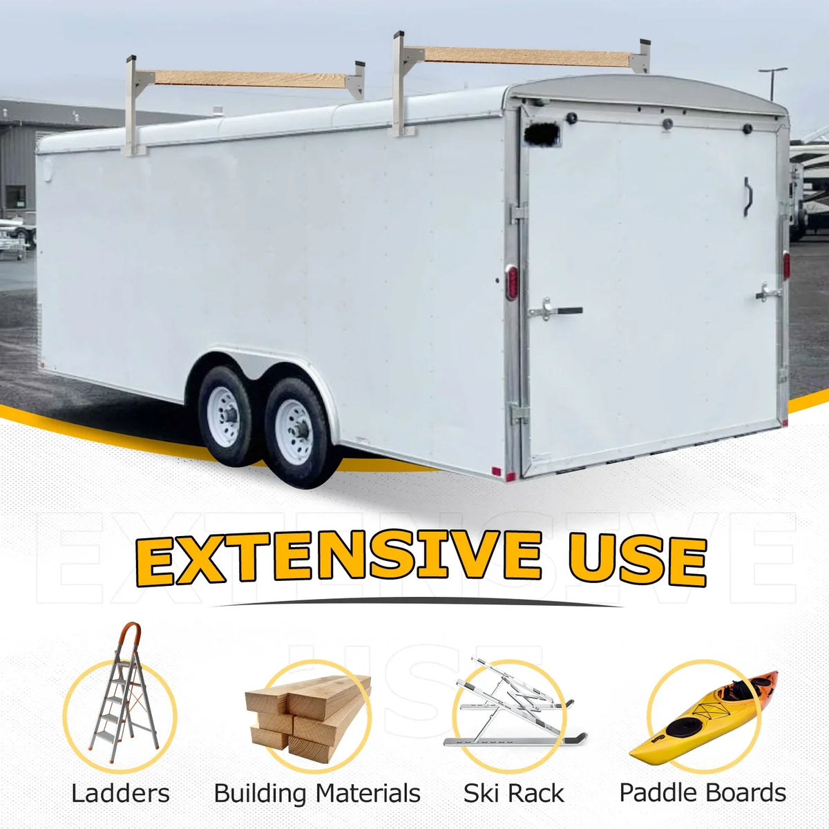Rack Ladder Vans Trailers Bracket Roof Kojem for Enclosed Adjustable Cargo Kit