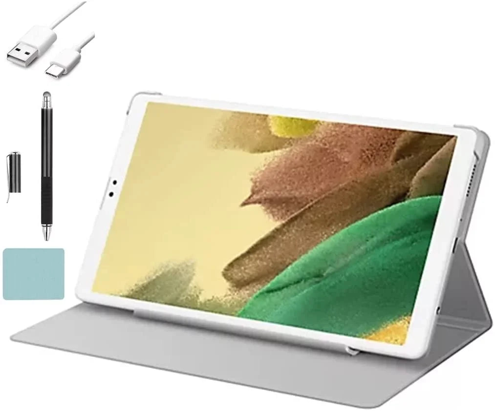 Samsung with RAM, Tab (1340x800) Galaxy Tablet Storage, WiFi Silver Mazepoly 32GB Lite 8.7-inch 3GB A7 Accessories Bundle,