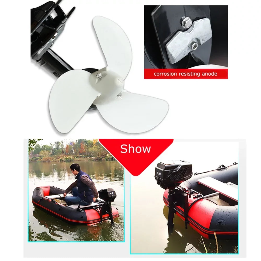 Trolling Fishing Outboard 4HP 48V Brushless Engine Boat Techtongda Electric Motor Motor