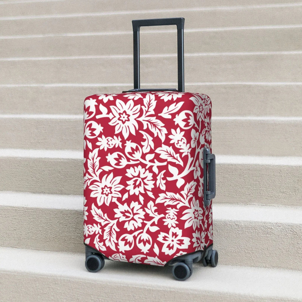 Bingfone Luggage Suitcase Inch Anti-Scratch Luggage Cover 18-32 Cover Fits Washable Protector Suitcase Flowers Red Cover