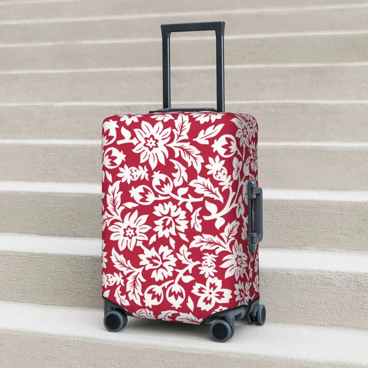 Bingfone Luggage Suitcase Inch Anti-Scratch Luggage Cover 18-32 Cover Fits Washable Protector Suitcase Flowers Red Cover