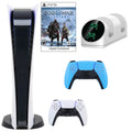 Console Dualsense 5 Digital Extra GOW Controller Charging Dock and with Dual Sony Blue PlayStation