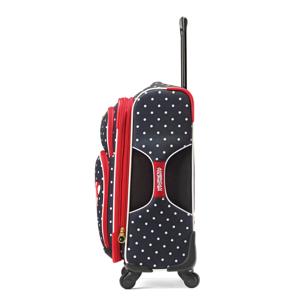 Mouse Minnie Carry On Spinner Bow Suitcase Softside Red
