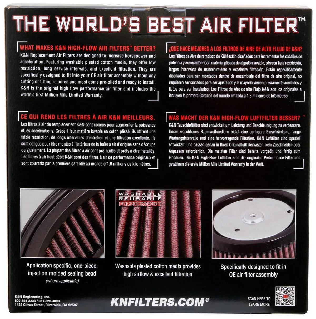 K&N Performance Air E-3040 Filter Replacement High