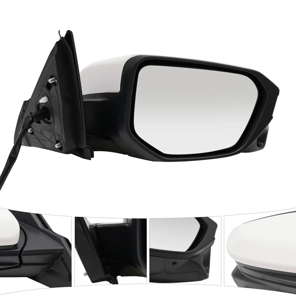 Fit Side Mirror Camera Sedan Honda Power White View Heated Right 2016-2020 Civic