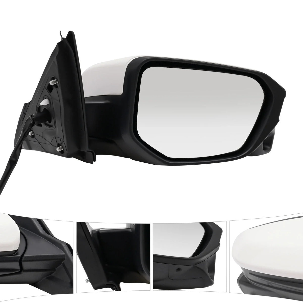 Fit Side Mirror Camera Sedan Honda Power White View Heated Right 2016-2020 Civic