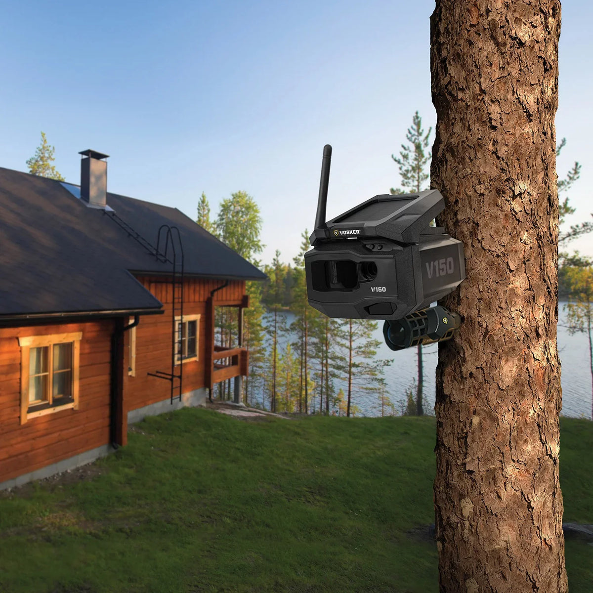 Cellular 1202 Nation VOSKER Solar-Powered Camera LTE V150 Security Wide Network) Outdoor (US