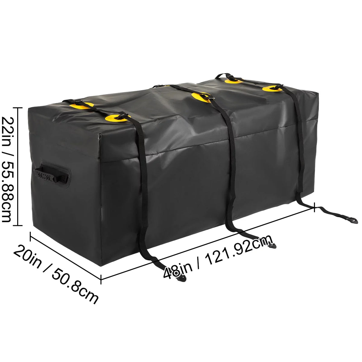 for Heavy Straps, Bag Hitch Cargo Cargo Hitch Cubic Reinforced Truck 48"x20"x22" Feet), 840D Carrier Fits Waterproof Hitch (12 Car Vans SUV PVC, with Basket BENTISM Carrier Bag, Duty