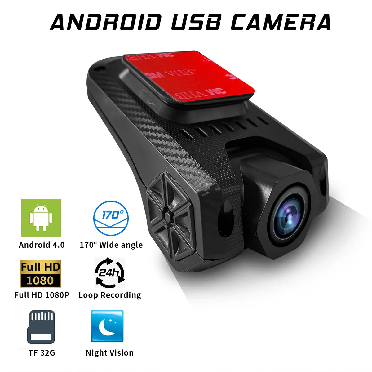 ADAS Road 1080P DVR Recording Vision Night Support Camera Car 170 Wide HD Recorder Loop Dash USB Video Angle