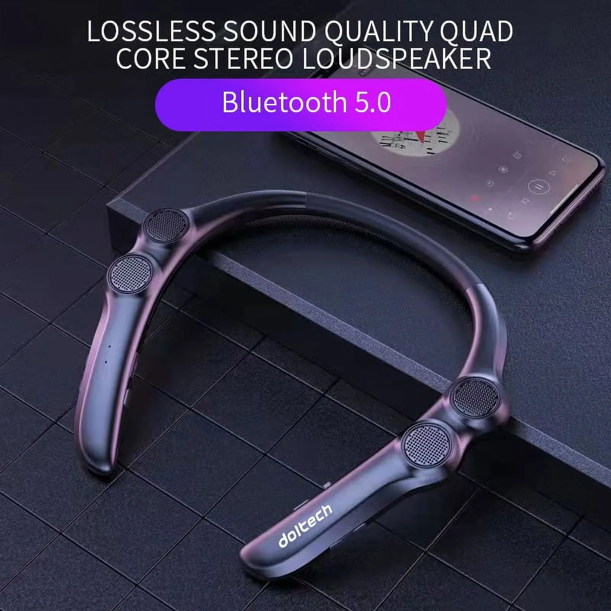 Bass Stereo For Player - 4 9d Speaker Bluetooth Speakers Hang Sports Speakers Weight Neck Portable 85g Light Wireless Wearable Compatible