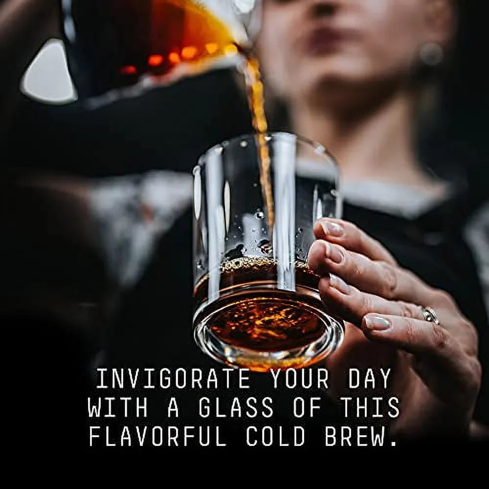 Cold Coffee, Ground, Colombian, Acid, Street Natural Nut Flavor, Low Coarse 1lb Roast Caramel 100% Stone Gourmet Brew Flavored Dark