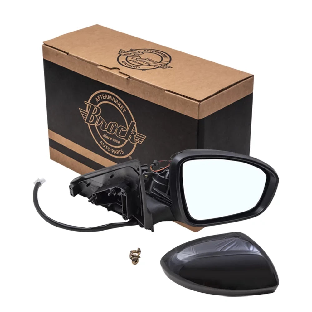 To Passenger With Brock Right Paint With Black 2020-2021 Aftermarket Replacement Heat-Signal-Camera Nissan Match Mirror Sentra Power Compatible