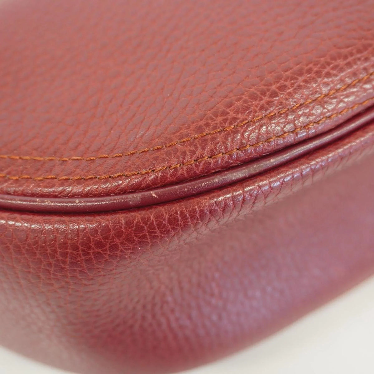 Must Cartier Bag (Good) Red Shoulder Pre-Owned Ladies Leather