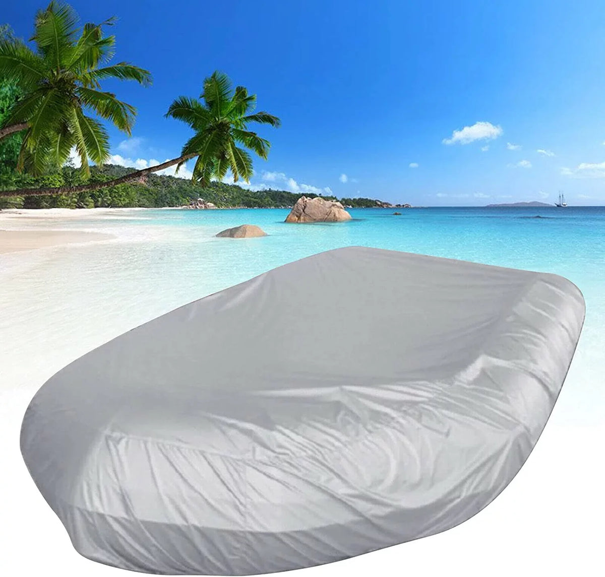 Inflatable Cover Waterproof Dustproof Dinghy Boat Silver Durable Cover Boat Grey