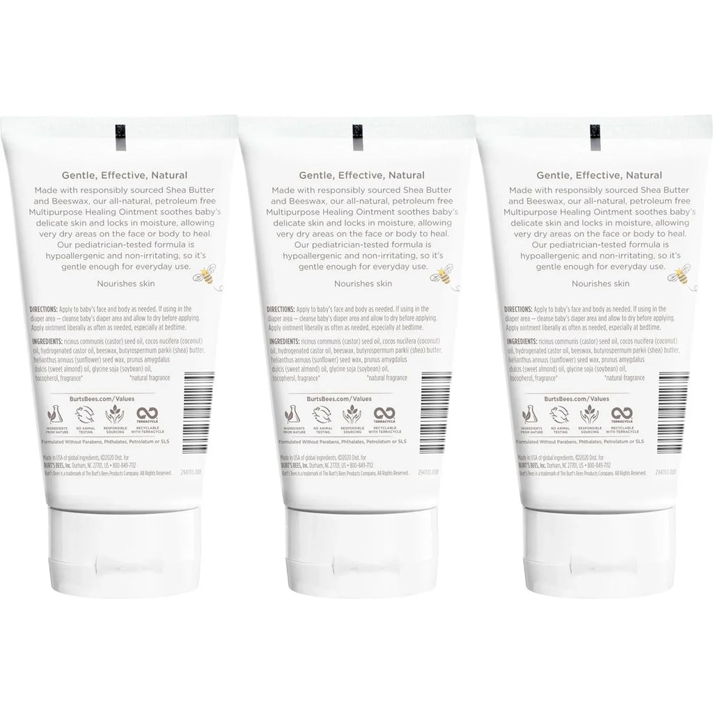 Softens Safe, Eczema with of Baby 4 Balm, Ounce 3) Healing Diaper Formula, Pediatrician Shea (Pack Bees 3) Burt's (Pack Multipurpose Calms 4 Oz Dry Based Plant of & Tested, Skin, Ointment Butter,