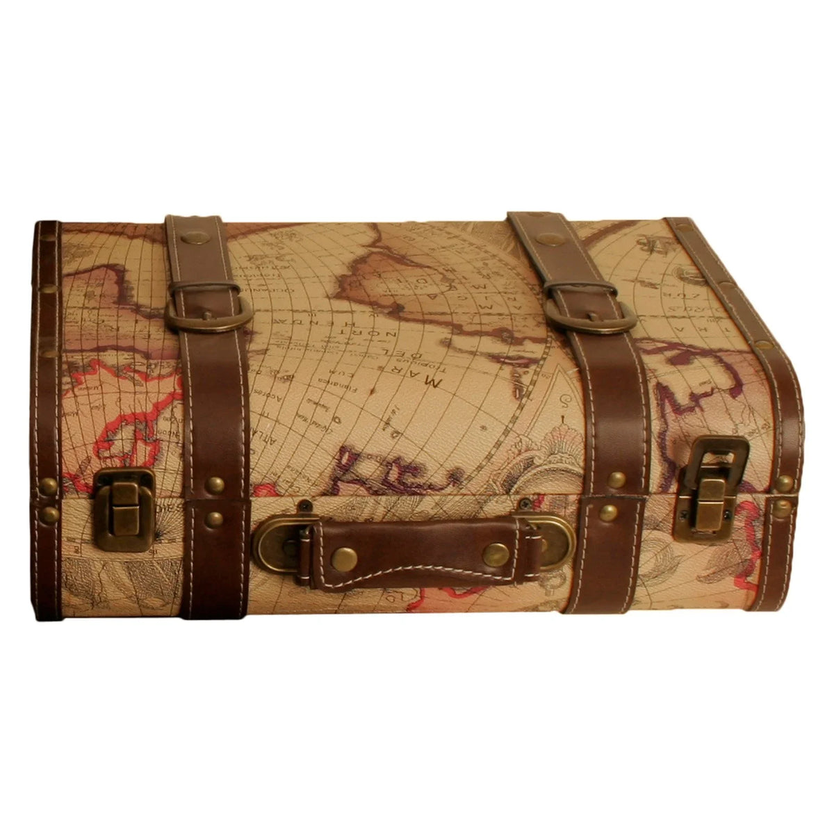 Wald Map Leather Faux Suitcase Import