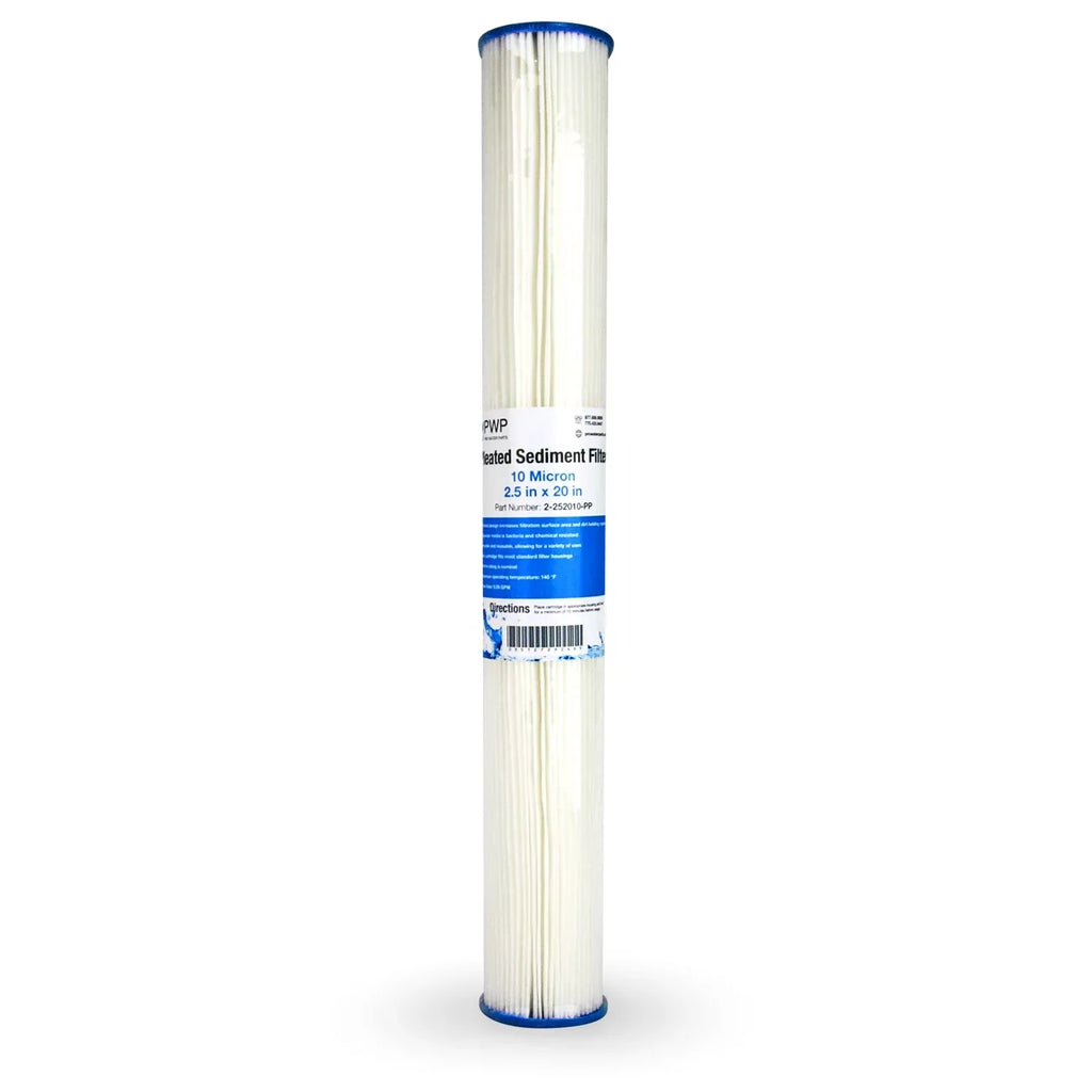 Cartridge 20x2.5" micron Water Poly Pleated 25 Pack 10 Filter