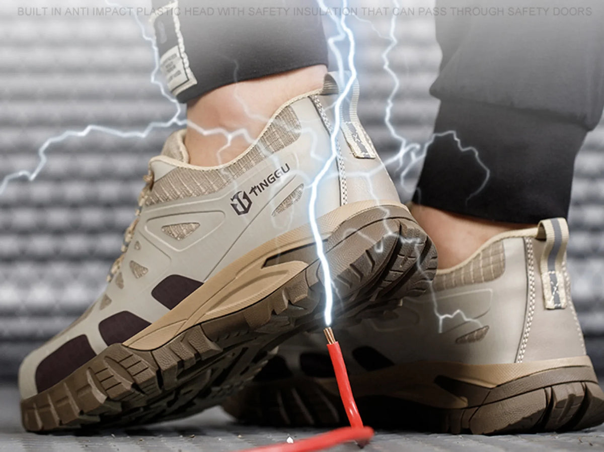 Non-Slip Shoes Men Composite Safety Toe Sneakers Shoes Women OwnShoe Construction Insulated Industrial for Work Shoes