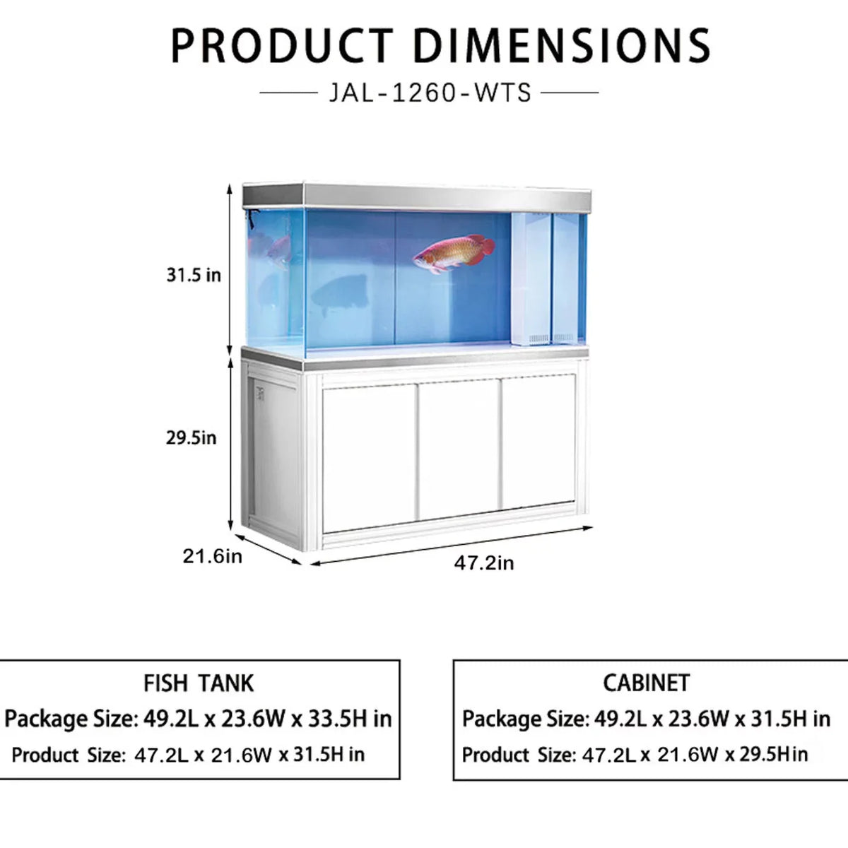 Glass Silver 145 Aquarium White Gallon Dream All-in-one and Aqua Tempered