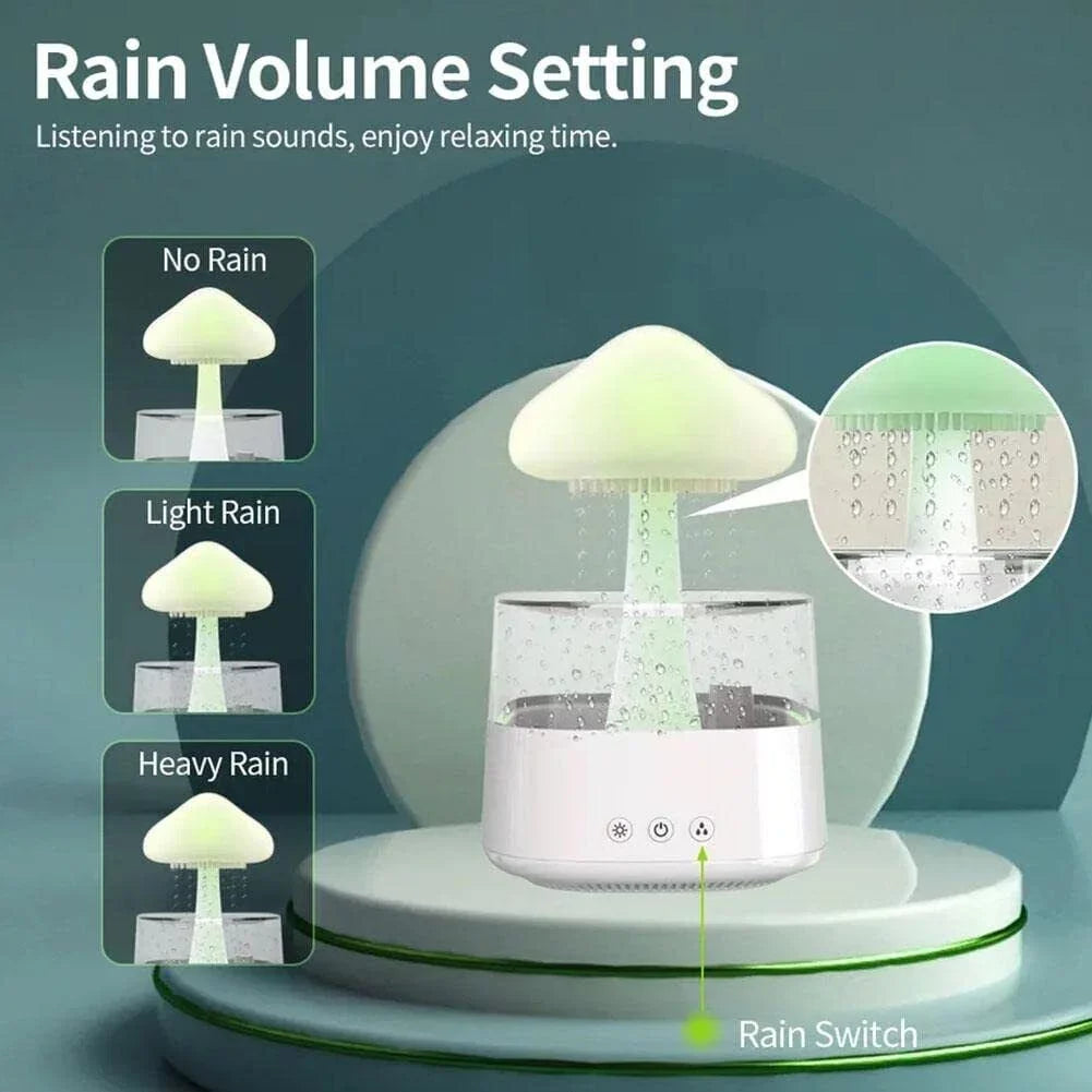 Mist, 450ml Light, 7 Bedside Cloud Relax Humidifier CJC Essential Drop Aromatherapy Rain Colors Diffuser Fountain Desk Sleep Oil LED Water