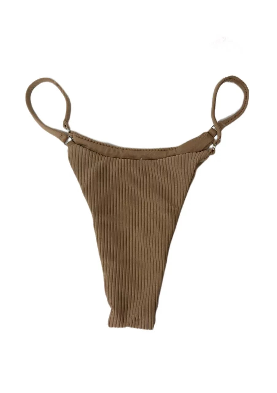 Swim Thong Bottom, Nude, S Sara Ribbed Frankies Women's