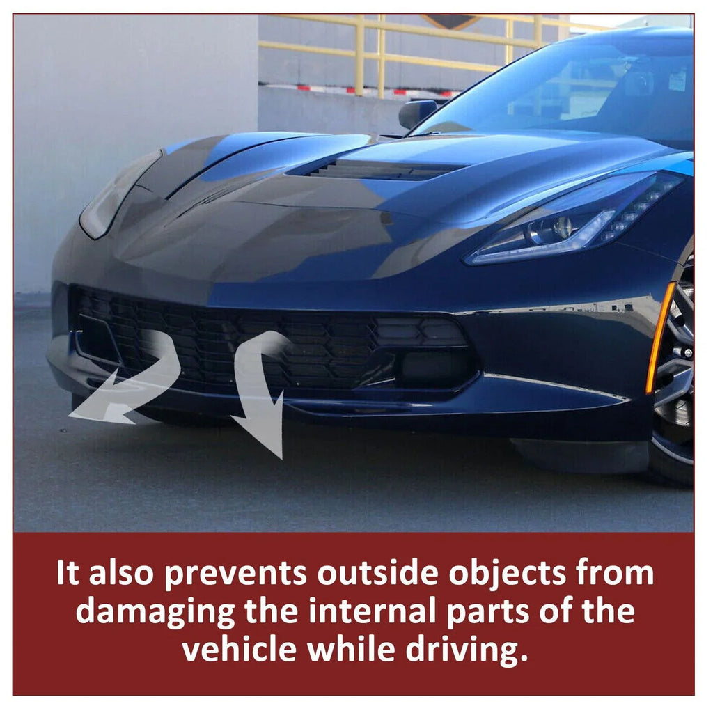 Black Teledu Grille C7 | Z51 Bumper No Chevrolet 14-19 Glossy For Front Camera Corvette