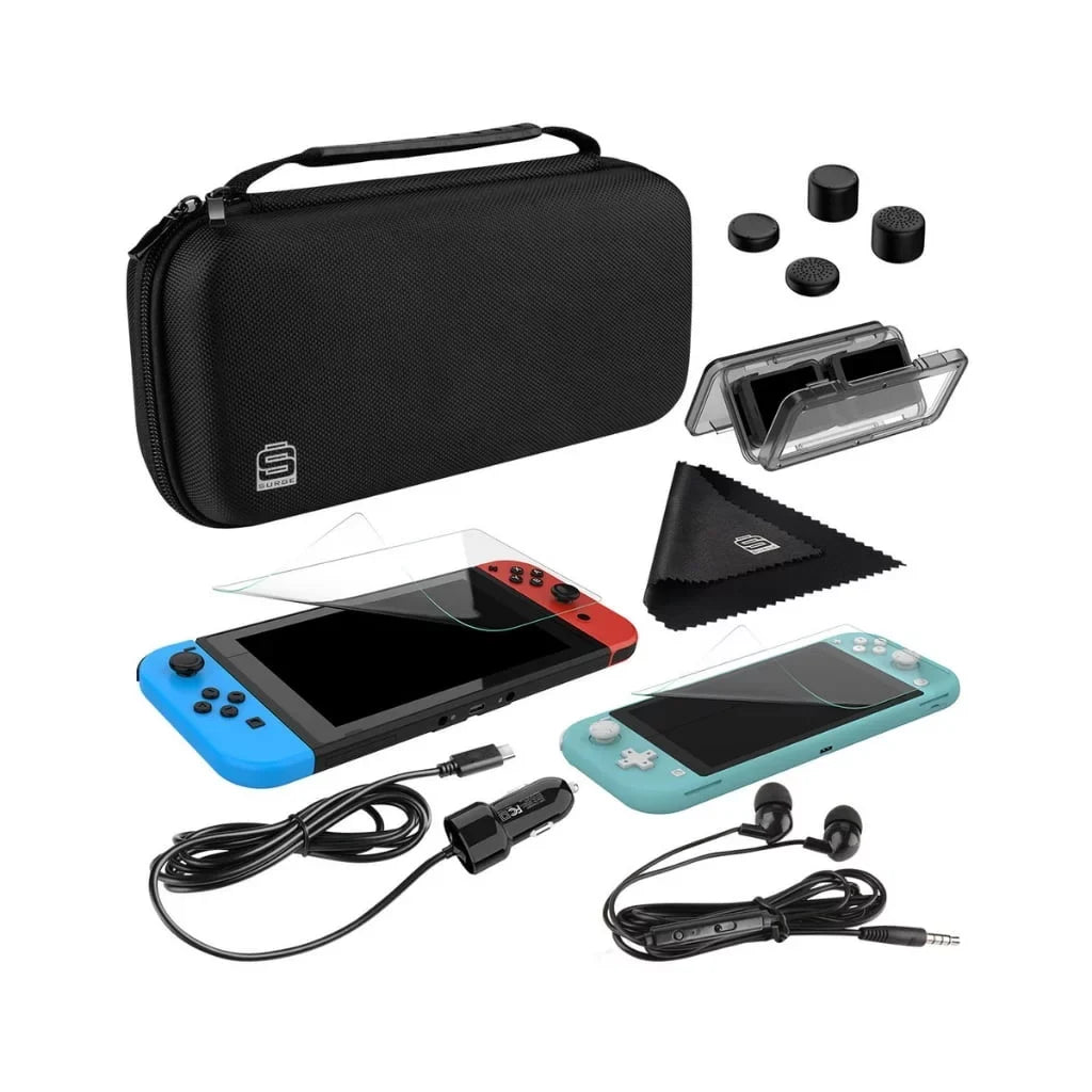 with Accessory Kart Switch Screen Starter 8 and Kit Console White Deluxe, Nintendo Bundle Cleaning Mario Cloth OLED