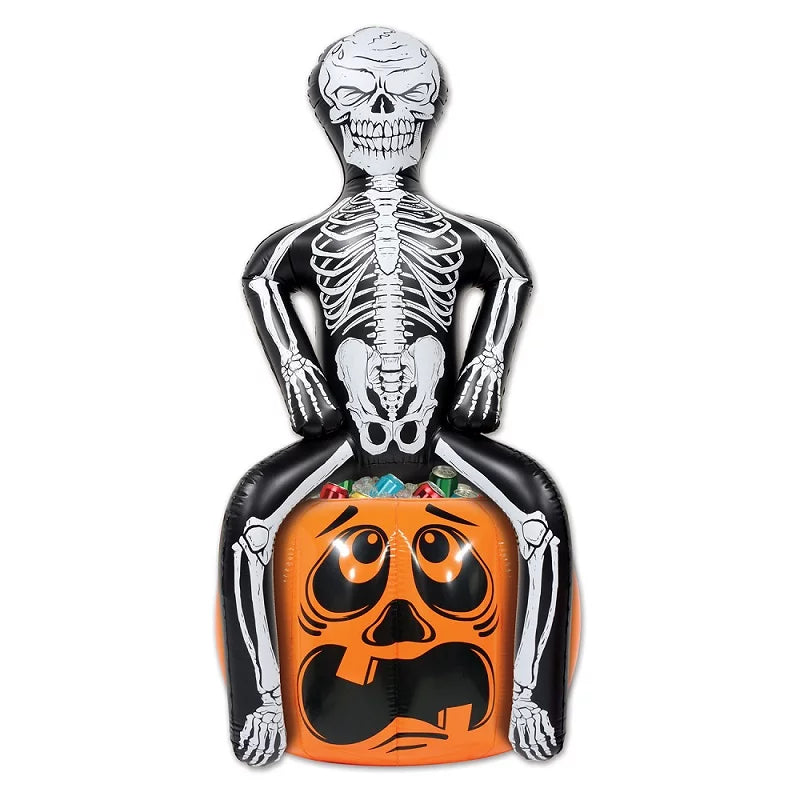 of Party Inflatable Orange Pack Party Pumpkin on Outdoor and Pooper 6 Skeleton Central Black