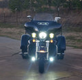 Ultra Auxiliary Lights Lamps Tri LED 6000K Glide Classic For Harley-Davidson