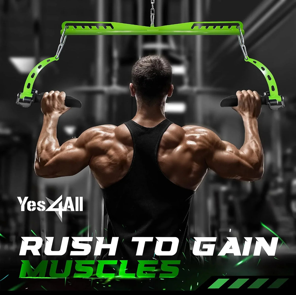 LAT Home Cable Yes4All Pulldown for Pulley Attachments Gym Machine Grip Neutral Bar/Spreader/Paddle System Wide Multi-Grip