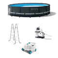 Vacuum Above x Pool Ultra Ground XTR Intex w/ Cleaner Pump Set & 16ft 48in