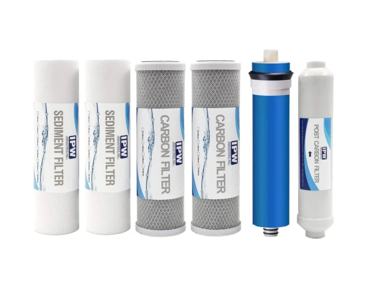 Filter Water Inc. Kit Compatible 50 RO-2550 System gpd by IPW Pentek Industries Replacement RO
