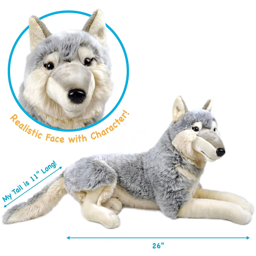 (Not 27 Wolf Tail by - Inch The Toys Dog Animal Measurement) Plush Including Tale Winry - Tiger Stuffed