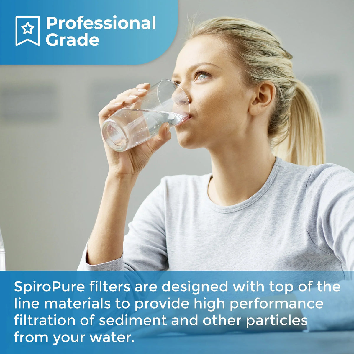 SpiroPure 20) Water of String-Wound SWC-25-20100 Filter Cartridge Micron SP-CW100-20 Polypropylene (Case Sediment 20x2.5 100