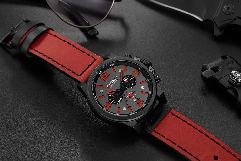 Men Watch Display Calendar CURREN Watch Time 8314 Quartz Hour Brand Minute Watch Wristwatch Leather