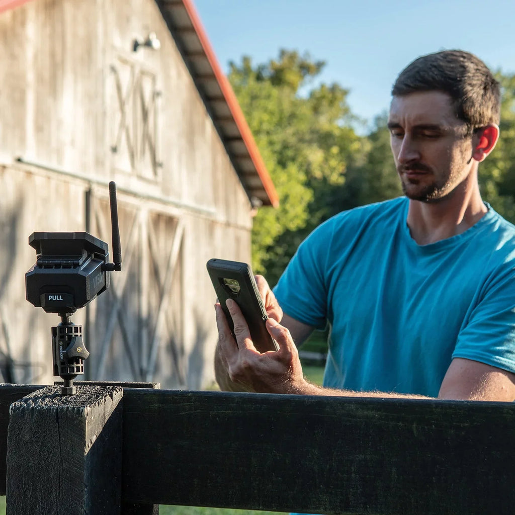 Cellular 1202 Nation VOSKER Solar-Powered Camera LTE V150 Security Wide Network) Outdoor (US