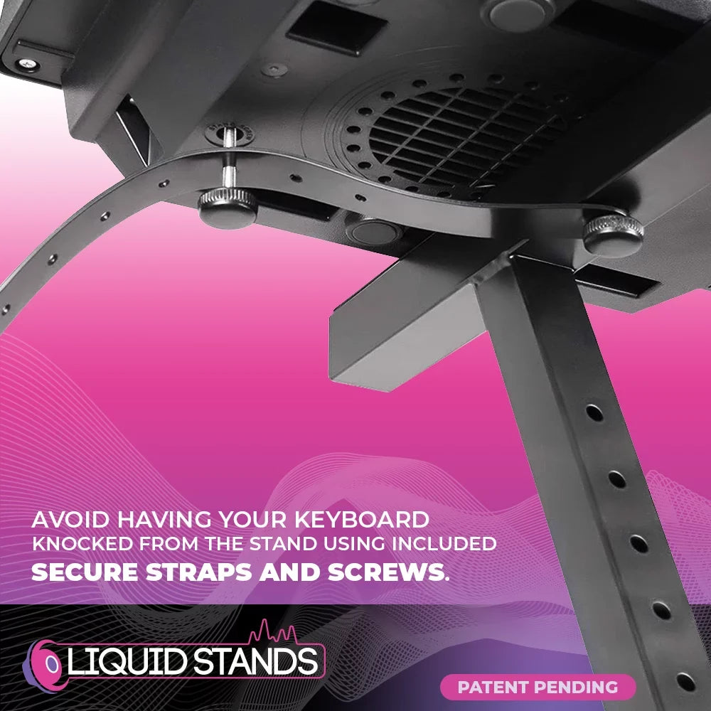 Stand Fits Piano Z Key - (Refurbished) with Portable - Electric 54-88 Restored Stand Pianos - - Wheels) Keyboard Liquid Music and Keyboard Piano Keyboard Adjustable (Black Stand Style - Heavy Duty Stand Stands