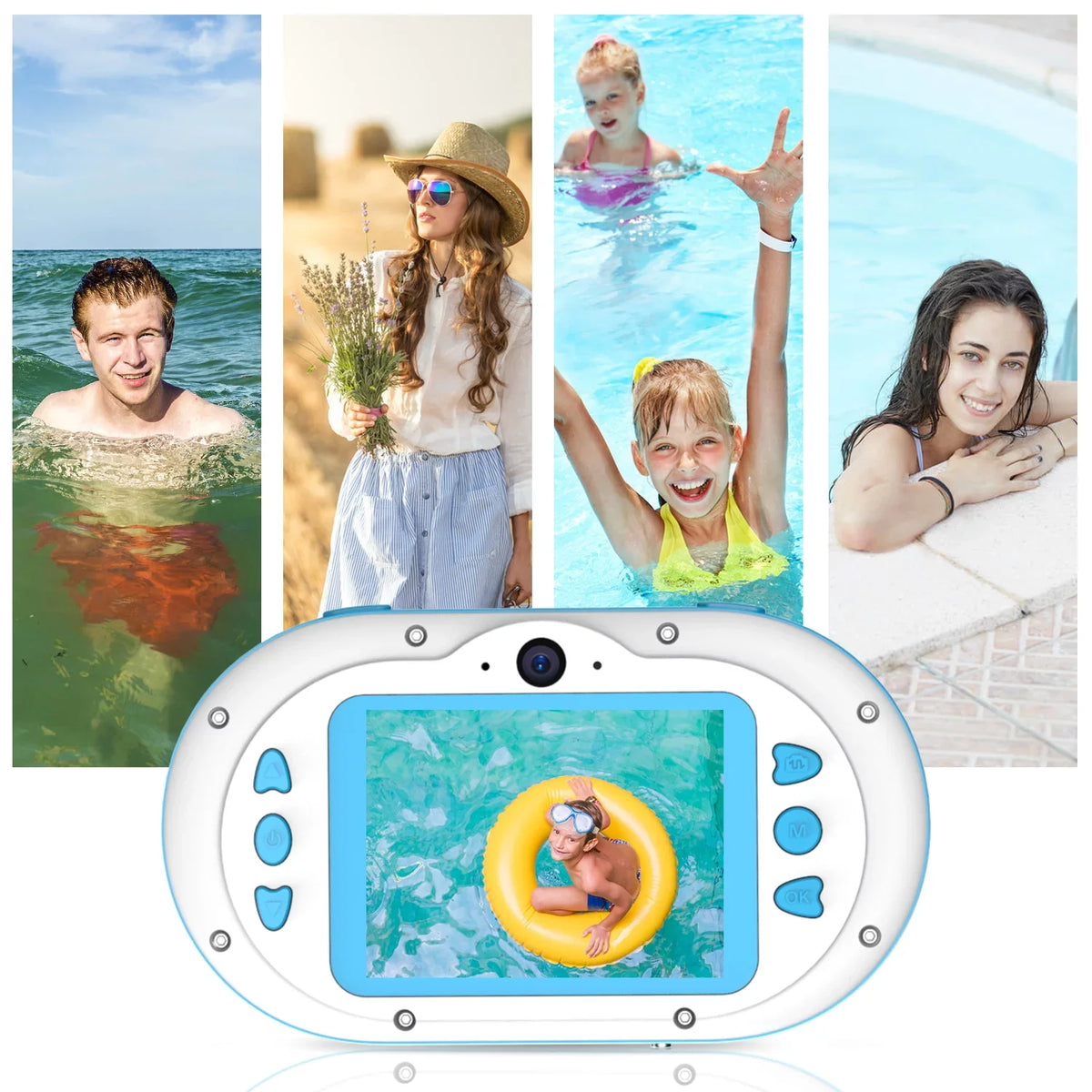 for 2.4 Inch Front Rear 8MP IPS Screen Dual Self-timer PhotoVideo Waterproof One-click with Anself Digital 5s Cameras and