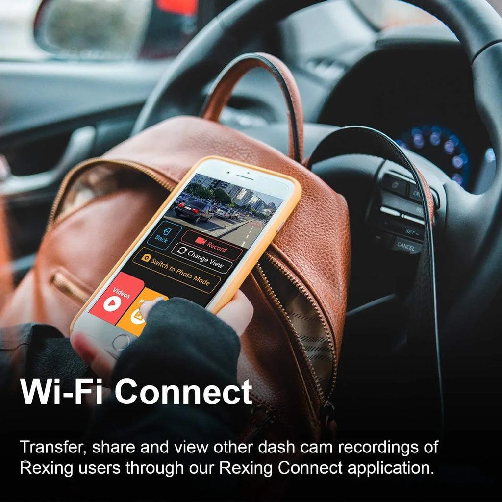 HD Box and Cam 1080p Front W202 Open Wi-Fi Cabin Inside Full Dash Rexing