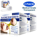 Sheets,Reusable Roll Silicone 1.6inch Scar and for Months Pephuca Silicone Reusable Grade x Scar Breathable Tape 6 Medical Pack Gel - Removal,120inch Supply,Transparent 2