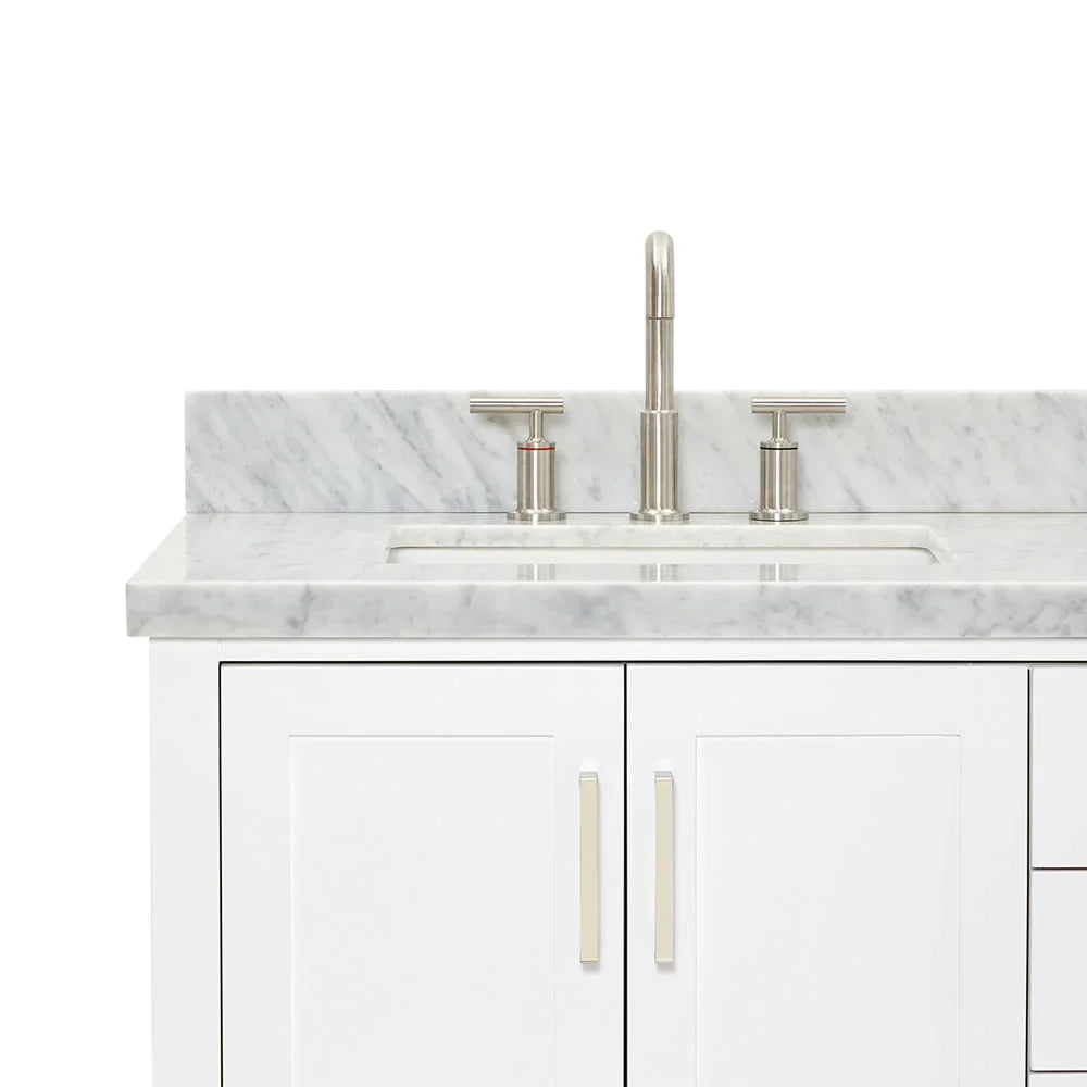 Standing Free Ariel Basin Vanity Magnolia - S073dcwrvo Double Set 73" White