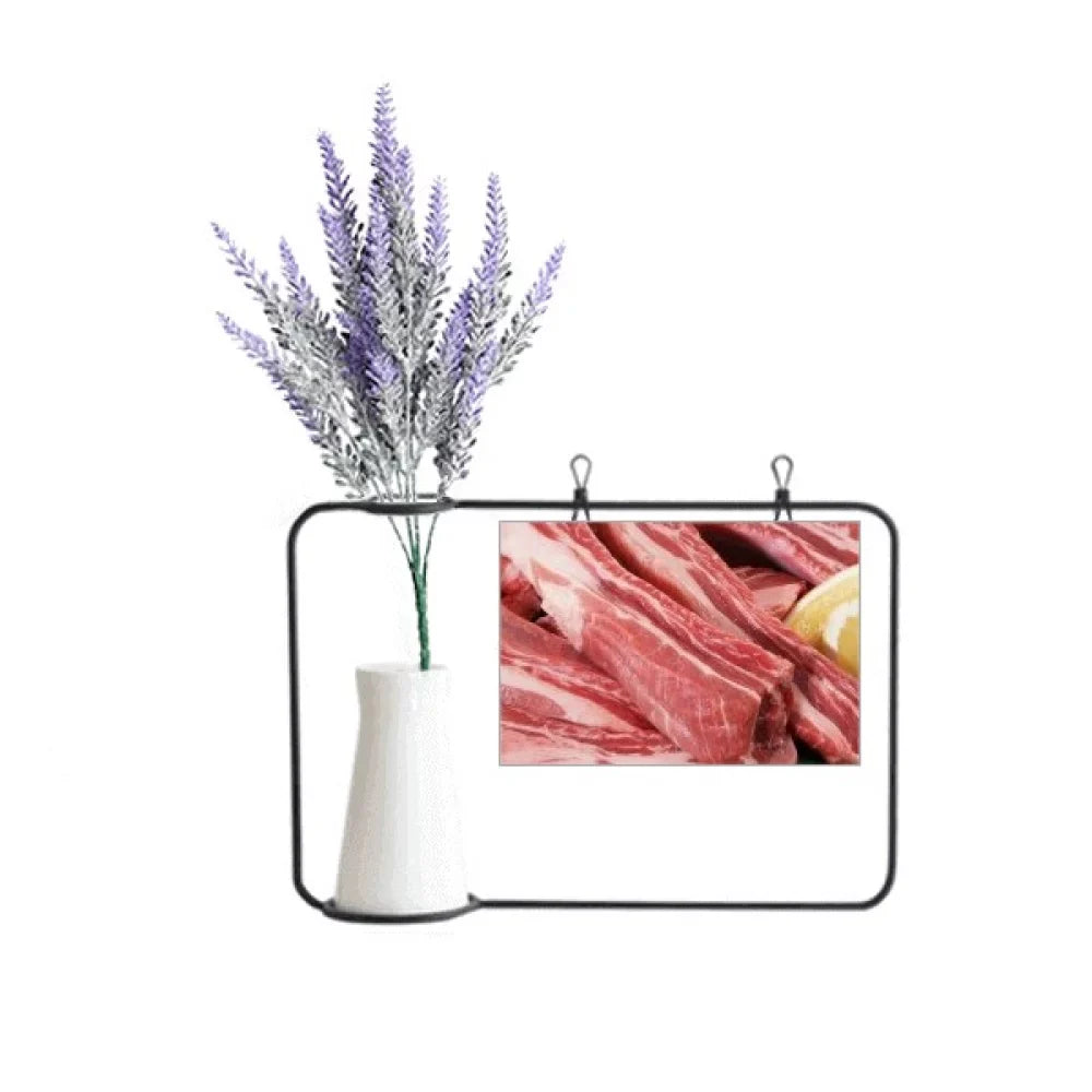 Texture Rib Meat Food Lavender Chop Flower Card Vase Artificial Raw Bottle