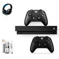 HD 4K Xbox 2 Cleaning (Refurbished: Controller, BOLT Microsoft AXTION Ultra 1TB Pre-Owned Bundle New) Kit Like with X One Headset with Black