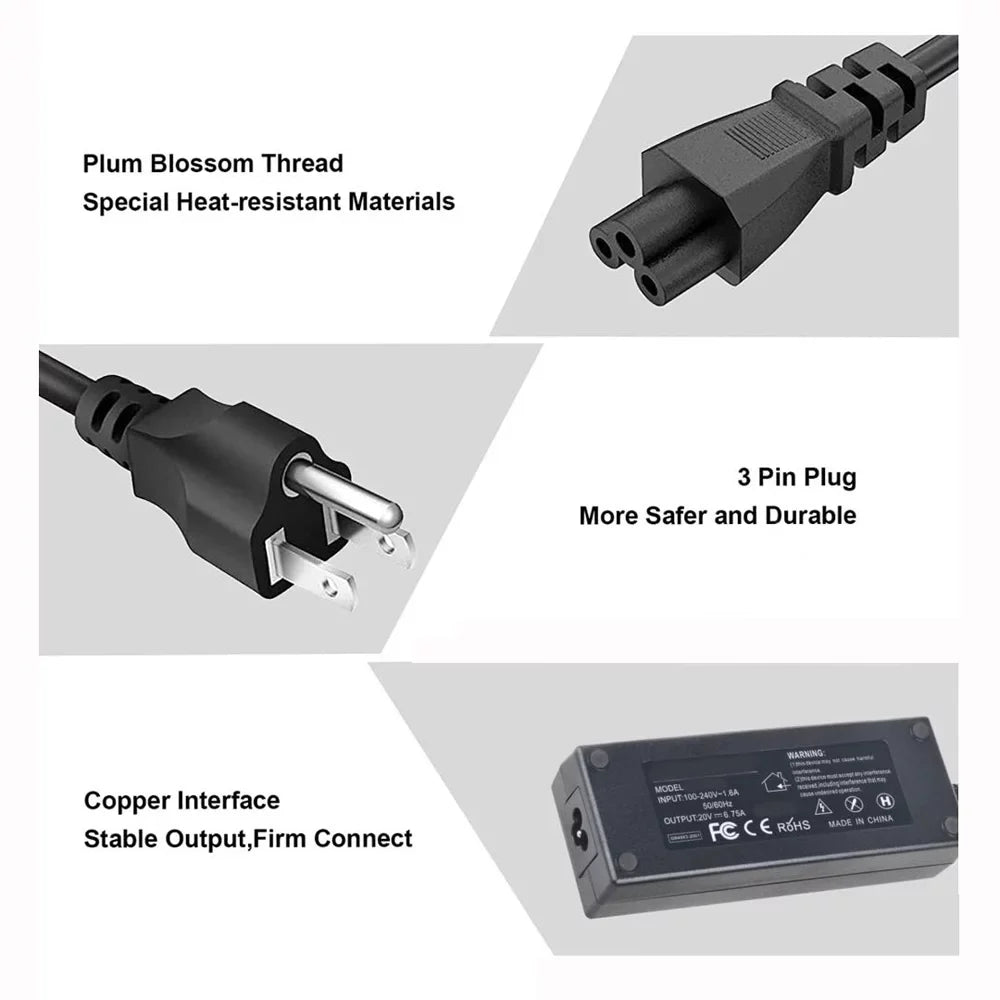 135W Supply AC for Lenovo Charger Power ADL135NLC3A CJP-Geek Y50-70AS-ISE Adapter Cord