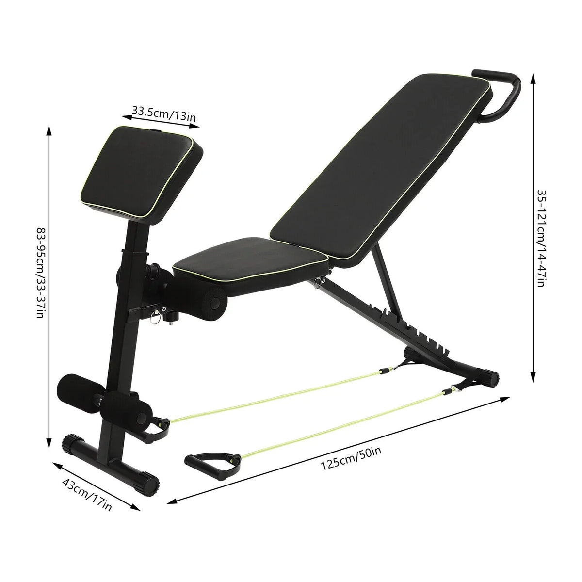 Weight Bench Decline Home Adjustable Training Bench Incline Workout Equipment Foldable Gym
